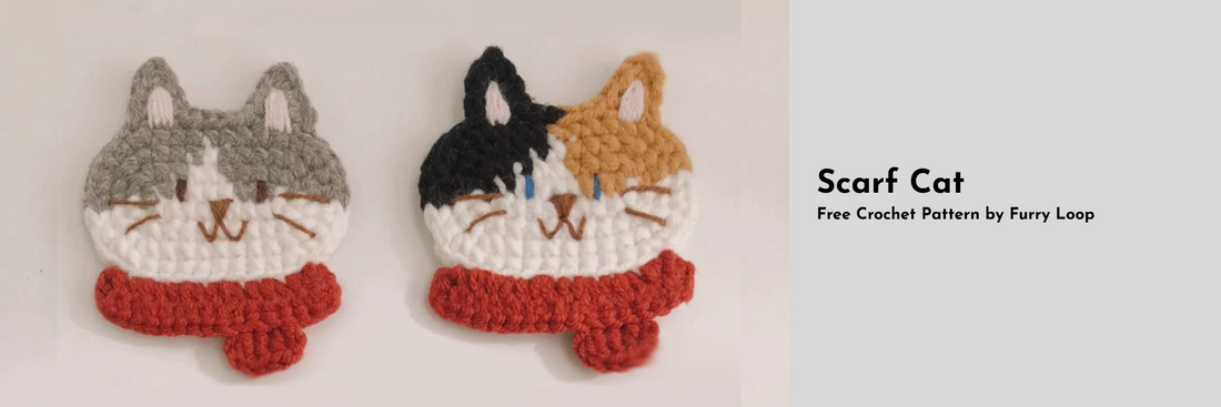 Scarf Cat Applique Crochet Pattern - Free